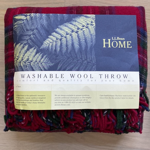 L.L. Bean Bedding Ll Bean Washable Wool Throw Blanket Poshmark